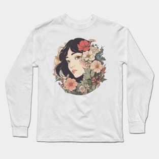 Flower Lady Long Sleeve T-Shirt